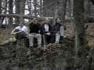 Playing a glorified version of Red Rover--across a stream valley!.  L-R:  Melissa Barth, Greg C., Michelle Barth, and Jamie.