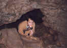 Greg Coates down in Wye Cave