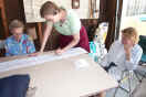 Checking the family tree...Grandma, Sharon (my dad's cousin), and my Aunt Nadine