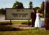 By the marquee outside Gates Hall where the reception was.